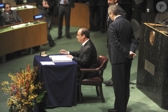 François Hollande - Conférence internationale sur le climat à L'ONU à New York le 22 Avril 2016.