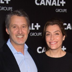 Antoine De Caunes et Daphné Roulier - Soirée des animateurs du Groupe Canal+ au Manko à Paris. Le 3 février 2016.