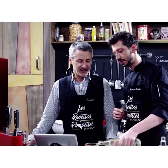 Antoine de Caunes ivre dans "Les recettes pompettes". Avril 2016.