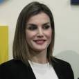 La reine Letizia d'Espagne assiste à une réunion du CERMI à Madrid le 28 avril 2016
