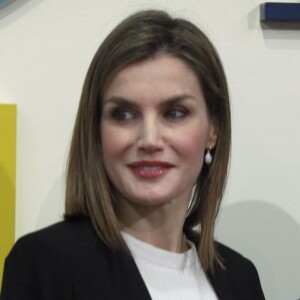 La reine Letizia d'Espagne assiste à une réunion du CERMI à Madrid le 28 avril 2016