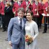 Le prince Pieter-Christiaan et la princesse Anita d'Orange-Nassau lors de la Fête du Roi le 27 avril 2016 à Zwolle pour les 49 ans du roi Willem-Alexander des Pays-Bas.