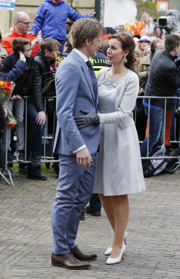 Le prince Pieter-Christiaan et la princesse Anita d'Orange-Nassau lors de la Fête du Roi le 27 avril 2016 à Zwolle pour les 49 ans du roi Willem-Alexander des Pays-Bas.