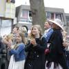 Le roi Willem-Alexander, la reine Maxima des Pays-Bas et leurs filles la princesse Catharina-Amalia et la princesse Alexia lors de la Fête du Roi le 27 avril 2016 à Zwolle pour les 49 ans du roi Willem-Alexander des Pays-Bas.