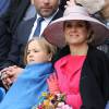 La reine Maxima des Pays-Bas et sa fille la princesse Ariane lors de la Fête du Roi le 27 avril 2016 à Zwolle pour les 49 ans du roi Willem-Alexander des Pays-Bas.