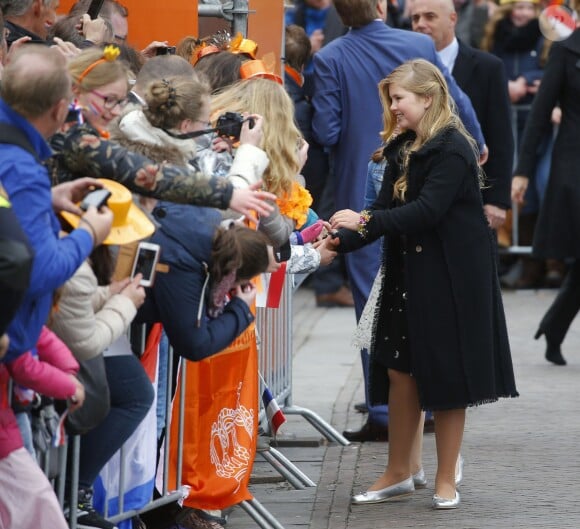 La princesse Amalia des Pays-Bas - La famille royale des Pays-Bas lors du Kingsday à Zwolle. Le 27 avril 2016  The Dutch Royal Family attend the festivities of Kings Day in Zwolle. On april 27th 201627/04/2016 - Zwolle