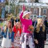 La reine Maxima des Pays-Bas et ses filles, la princesse Amalia, la princesse Ariane et la princesse Alexia - La famille royale des Pays-Bas lors du Kingsday à Zwolle. Le 27 avril 2016 27/04/2016 - Zwolle