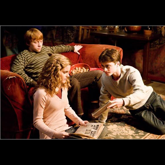 Emma Watson avec Rupert Grint et Daniel Radcliffe dans Harry Potter
