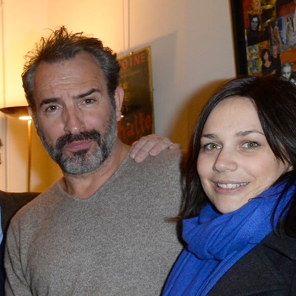 Jean Dujardin et sa compagne Nathalie Péchalat - People à la générale de la pièce "L'être ou pas" au Théâtre Antoine à Paris le 21 mars 2016. © Coadic Guirec/Bestimage