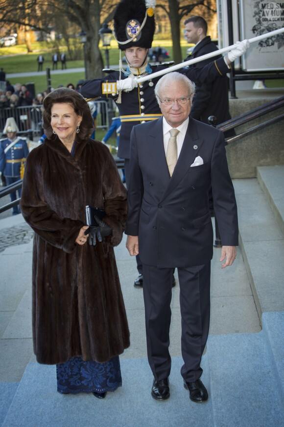 La reine Silvia et le roi Carl Gustav de Suède - AUn concert est donné pour le 70e anniversaire du roi Carl Gustav de Suède au Musée Nordic, à Stockholm. Le 29 avril 2016