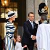 La princesse Victoria, le prince Daniel et leur fille la princesse Estelle de Suède - Personnalités au Te Deum en l'honneur du 70ème anniversaire du roi Carl Gustav de Suède au palais royal à Stockholm. Le 30 avril 2016