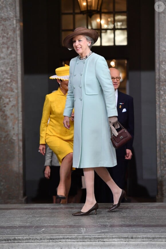 La princesse Benedikte de Danemark - Personnalités au Te Deum en l'honneur du 70ème anniversaire du roi Carl Gustav de Suède au palais royal à Stockholm. Le 30 avril 2016