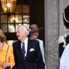 La princesse Désirée de Suède et son mari Niclas Silfverschiold - Personnalités au Te Deum en l'honneur du 70ème anniversaire du roi Carl Gustav de Suède au palais royal à Stockholm. Le 30 avril 2016
