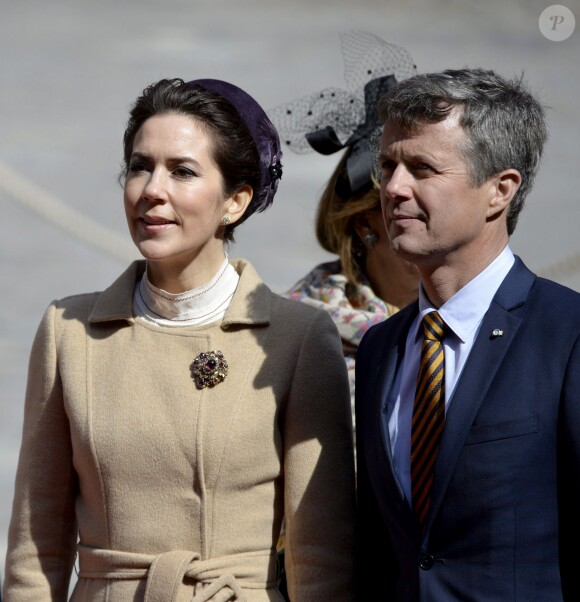 La princesse Mary et le prince Frederik de Danemark - Arrivées à l'hôtel de ville de Stockholm pour le 70ème anniversaire du roi Carl Gustav de Suède. Le 30 avril 2016