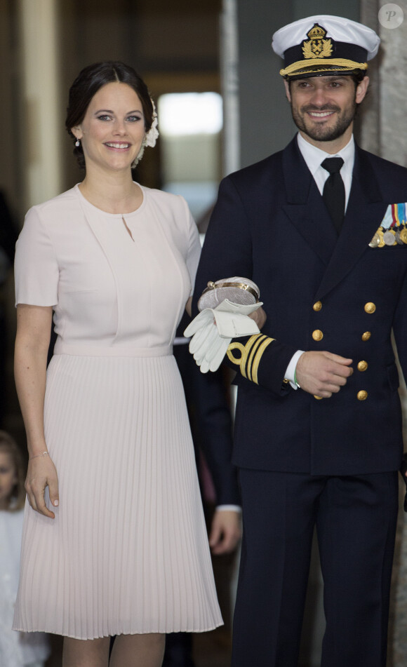 La princesse Sofia (Hellqvist) et le prince Carl Philip de Suède - Personnalités au Te Deum en l'honneur du 70ème anniversaire du roi Carl Gustav de Suède au palais royal à Stockholm. Le 30 avril 2016