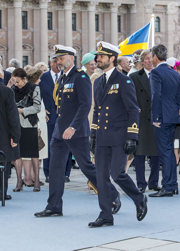 Le prince Carl Philip - Cérémonie au palais royal à Stockholm pour le 70ème anniversaire du roi Carl Gustav de Suède. Le 30 avril 2016