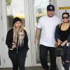 Kim Kardashian est allée déjeuner avec son frère Rob Kardashian et sa fiancée Blac Chyna à Beverly Hills, le 26 avril 2016