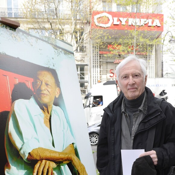 Marcel Amont à l'inauguration de la place Henri Salvador au 43, boulevard des Capucines à Paris le 3 mai 2016