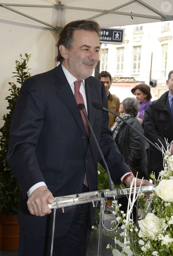 Jean-François Legaret à l'inauguration de la place Henri Salvador au 43, boulevard des Capucines à Paris le 3 mai 2016