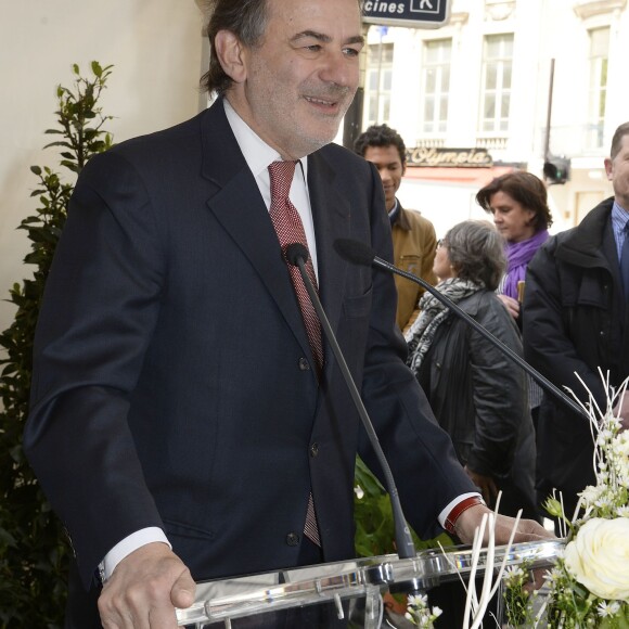 Jean-François Legaret à l'inauguration de la place Henri Salvador au 43, boulevard des Capucines à Paris le 3 mai 2016