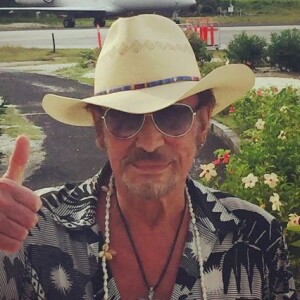 Johnny Hallyday à Tahiti, mai 2016. Instagram
