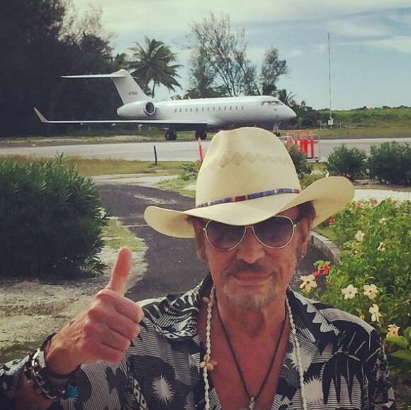 Johnny Hallyday à Tahiti, mai 2016. Instagram