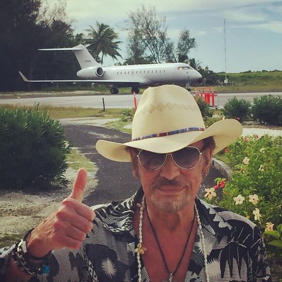 Johnny Hallyday à Tahiti, mai 2016. Instagram