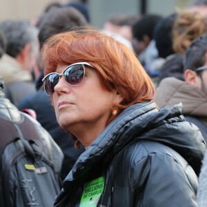 Véronique Genest - Marche républicaine pour Charlie Hebdo à Paris, suite aux attentats terroristes survenus à Paris les 7, 8 et 9 janvier. Paris, le 11 janvier 2015