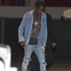 Travis Scott arrive au concert de Rihanna au Forum d'Inglewood, à Los Angeles, le 3 mai 2016