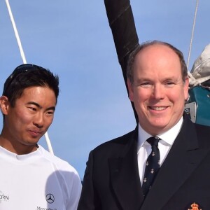 Le prince Albert II de Monaco a assisté à la présentation de la nouvelle expédition, "Pole2Pole", de Mike Horn au Yacht Club de Monaco le 6 mai 2016. ©Bruno Bebert/Bestimage