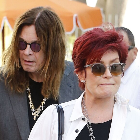 Sharon Osbourne et son mari Ozzy Osbourne font du shopping à Los Angeles Le 27 septembre 2014