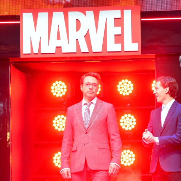Daniel Bruhl, Robert Downey Jr., Tom Holland et et Paul Rudd à la première de 'Captain America: Civil War' à Londres, le 26 avril 2016