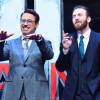 Robert Downey Jr. et Chris Evans à la première de 'Captain America: Civil War' à Londres, le 26 avril 2016