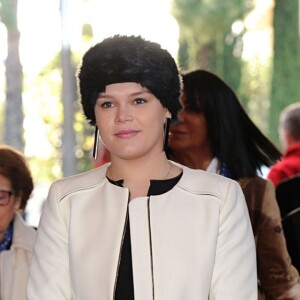 La Princesse Stéphanie de Monaco et ses filles Camille Gottlieb et Pauline Ducruet à la 4ème représentation du 39ème Festival International du Cirque de Monte-Carlo au chapiteau de Fontvieille à Monaco, le 18 janvier 2015