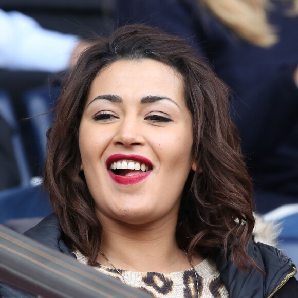 Karima Charni - People au match Paris Saint-Germain (PSG) - SM Caen au Parc des Princes à Paris, le 16 avril 2016. L'équipe du Paris Saint-Germain (PSG) l'a remporté 6-0.