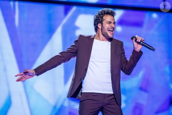 Amir Haddad lors des répétitions du concours de l'Eurovision à Stockholm, en Suède, le 8 mai 2016.