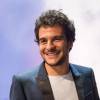 Le chanteur Amir Haddad, candidat pour la France, lors de la conférence de presse du concours de l'Eurovision à Stockholm, en Suède, le 8 mai 2016.