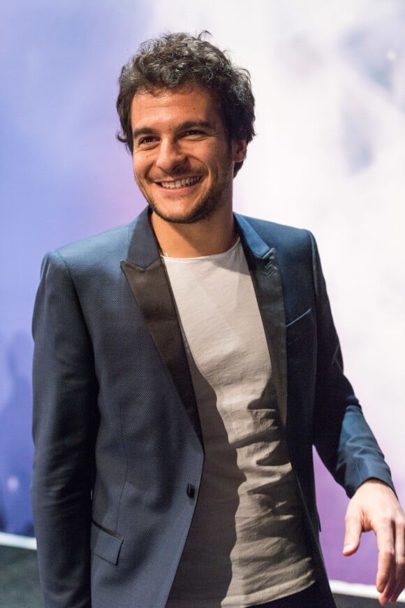Le chanteur Amir Haddad, candidat pour la France, lors de la conférence de presse du concours de l'Eurovision à Stockholm, en Suède, le 8 mai 2016.