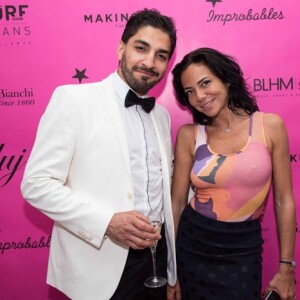 Emilio Aniba et Sandra Zeitoun de Matteis à la Suite Sandra & Co lors du 69ème Festival International du Film de Cannes. Le 12 mai 2016