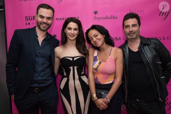 Sandra Zeitoun de Matteis avec Frédérique Bel, guest et Richard Orlinski à la Suite Sandra & Co lors du 69ème Festival International du Film de Cannes. Le 12 mai 2016