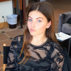 Thylane Blondeau passe au maquillage avec L'Oréal Paris le 14 mai 2016 à l'hôtel Martinez, à Cannes, à quelques heures de sa première montée des marches pour la marque de cosmétiques.