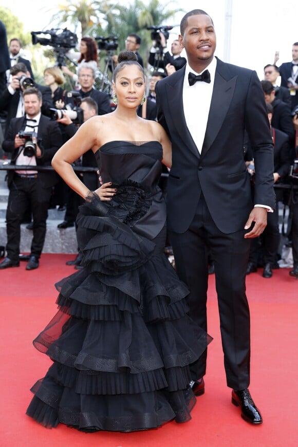 LaLa Anthony et son mari Carmelo Anthony - Montée des marches du film "Loving" lors du 69ème Festival International du Film de Cannes. Le 16 mai 2016. © Borde-Jacovides-Moreau/Bestimage