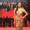 Leila Ben Khalifa sublime pour sa montée des marches, à Cannes, le 16 mai 2016