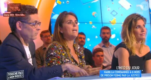 Valérie Bénaïm soutient Nabilla Benattia, dans "TPMP", le 19 mai 2016, sur D8