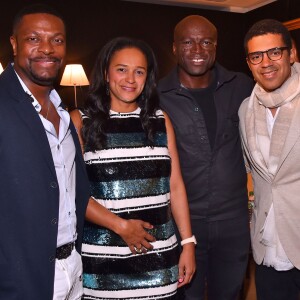 Exclusif - Chris Tucker, Isabel dos Santos, Seal, Sindika Dokolo (le mari de Isabel dos Santos) - Seal en showcase privé pour De Grisogono sur la terrasse "Les Oliviers" de l'hôtel Martinez pendant le 69ème festival de Cannes le 18 mai 2016. © Bruno Bébert / Bestimage