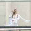 EXCLU - Gigi Hadid en shooting pour Maybelline à New York. Le 13 mai 2016