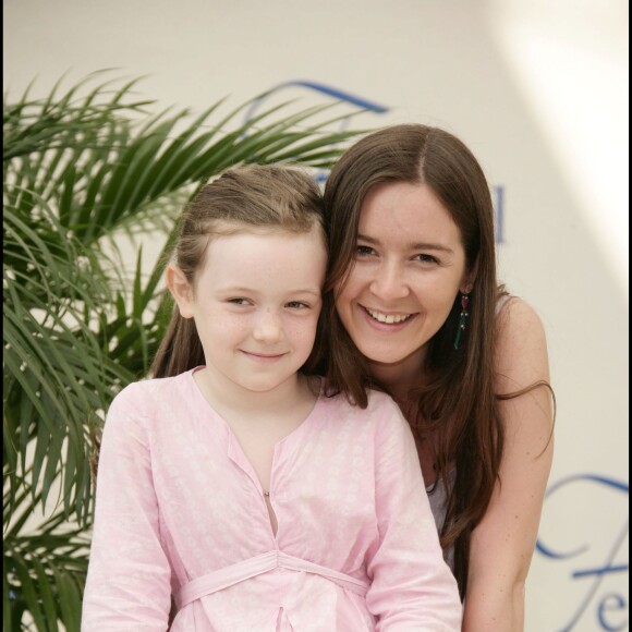 Emmanuelle Boidron et sa fille Leïa en 2008 au festival de la télévision de Monte-Carlo. Le 9 juin 2008.