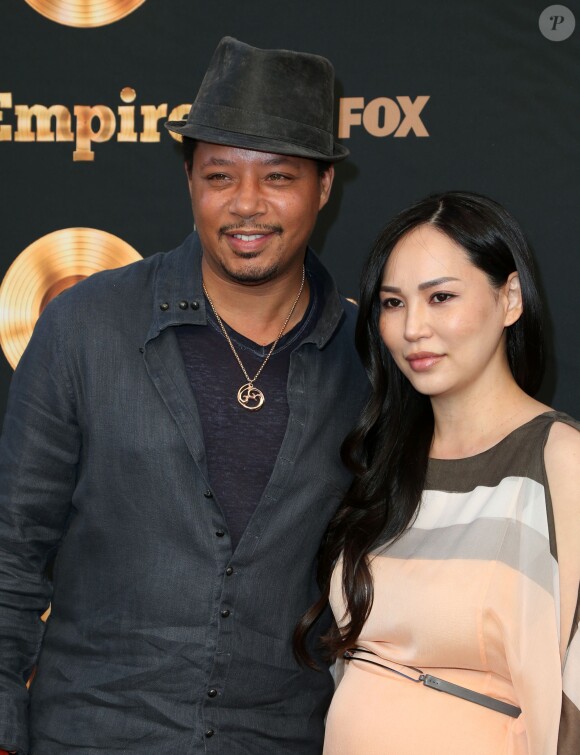 Terrence Howard et son ex-épouse Miranda Pak, enceinte de leur deuxième enfant, à la soirée "Empire" à Los Angeles, le 20 mai 2016.