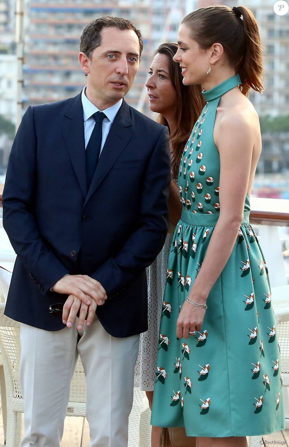 Gad Elmaleh Et Charlotte Casiraghi Arrivant La Soire Pour L