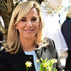 Laurence Ferrari - Lancement de l'opération "Une jonquille pour Curie" à la mairie du Vème arrondissement à Paris. Le 15 mars 2016 © Giancarlo Gorassini / Bestimage